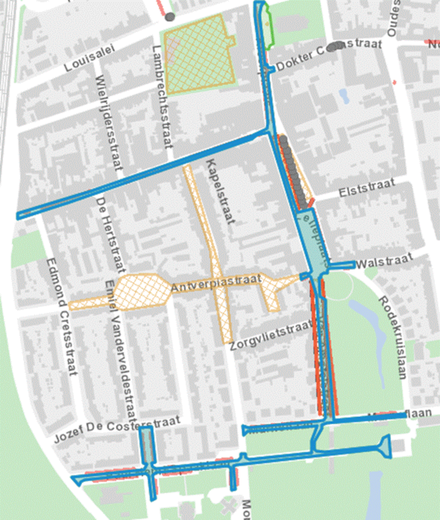 Plannetje autovrije zone